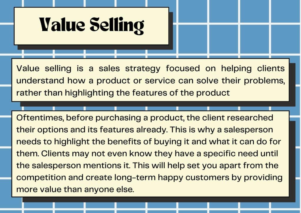 Value selling
